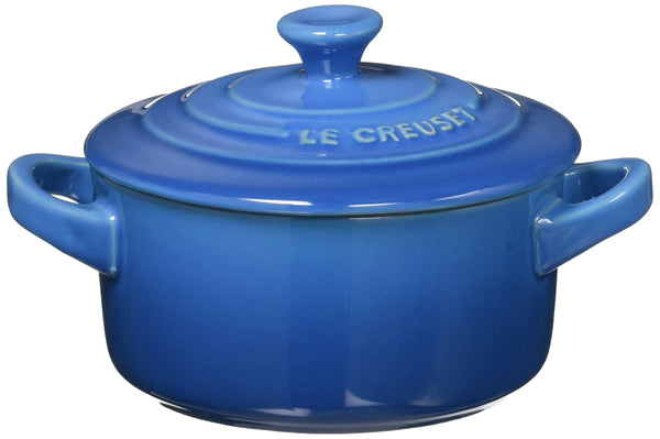 Le Creuset - 迷你陶瓷圓形小鍋子(10厘米) 藍色