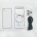 iPhone 17 Pro Max 保護套裝(螢幕保護貼, 鏡頭保護貼, MagSafe手機殼(透明)) 連充電線(1米)
