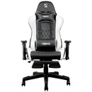 ABKO KOREA OHELLA - AGC21 White+Black Premium Gaming Chair Designed For Your Comfort with Footrest #OHELLA KR #KOREA ABKO