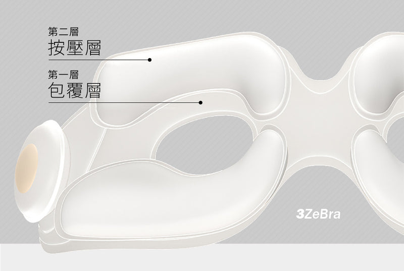 3ZeBra - 雙層氣壓按摩眼罩