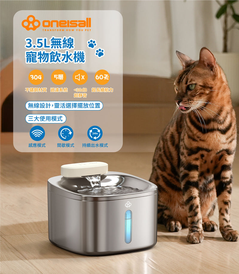ONEISALL 3.5L 無線飲水機-PW04