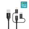 Choetech - MFi 3-In-1 Charging Cable - IP0030-BK