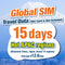 Global SIM 15張熱門亞太旅遊數據日券 (不含SIM卡)