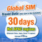 Global SIM 30-day Hot APAC Travel Day Passes (SIM card is not included)