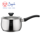 BUFFALO PRECIOUS S/ST SAUCEPAN WITH GLASS LID (18X11CM/2.85)