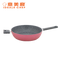 意美廚鍛造鑄鋁雲石紋易潔32X7.8CM單柄深煎鍋- 冰紅色