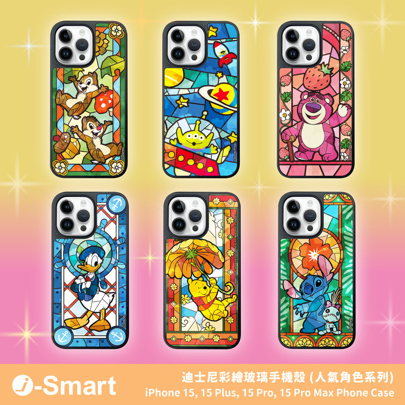 (預訂) i-Smart-迪士尼彩繪玻璃手機殼-人氣角色系列-鋼牙與大鼻 Chip 'n Dale