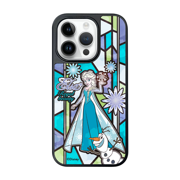 (預訂) i-Smart-迪士尼彩繪玻璃手機殼-公主系列-Elsa