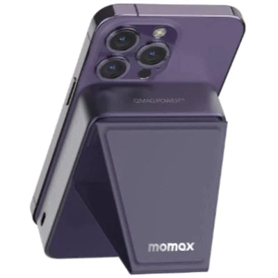 Momax Q.Mag Power 11 磁吸無線充流動電源連支架10000mAh (紫色) IP111U