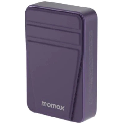 MOMAX - Q.Mag Power 8 5000mAh Magnetic Wireless Battery Pack with Stand (Purple) IP108U