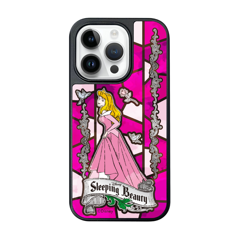 (預訂) i-Smart-迪士尼彩繪玻璃手機殼-公主系列-睡公主 Aurora