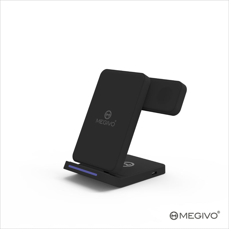 MEGIVO MagBoost Go Travel 3in1 Foldable Wireless Charger