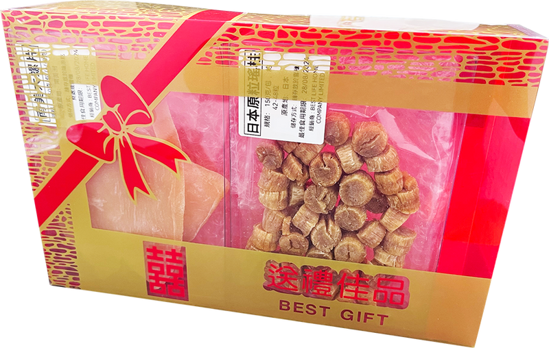[Precious Gift] Japanese Dried Scallops x South American Sliced Conch/Gift box (150g/Japanese Dried Scallops 150g/South American Sliced Conch) Parallel Import goods