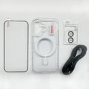iPhone 17 Screen Protector + Camera Lens Protector + Transparent MagSafe Phone Case & charge cable (1m)