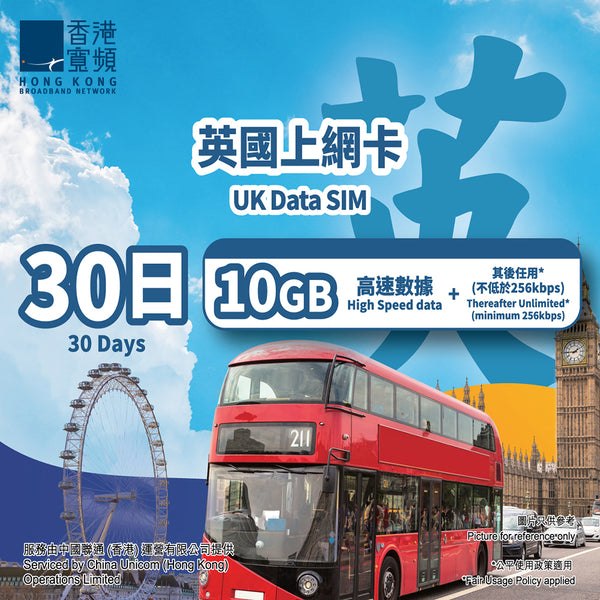 UK 30-Day Data SIM Card