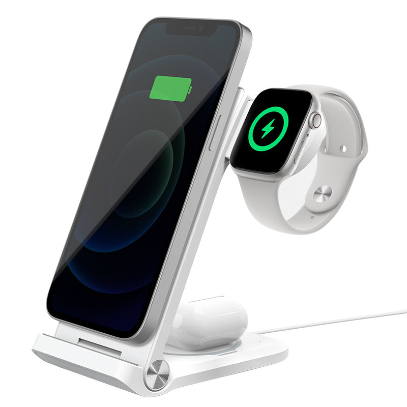 Nillkin - 智遊 三合一無線充電器 MagSafe 磁吸MFi 認證版 iPhone/Airpods/Apple Watch三機同時充電直立式多角度調校