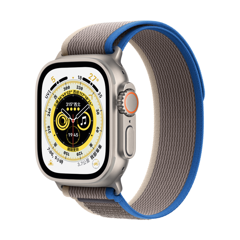 [T] Apple Watch Ultra GPS + Cellular, 49mm Titanium Case with Trail Loop