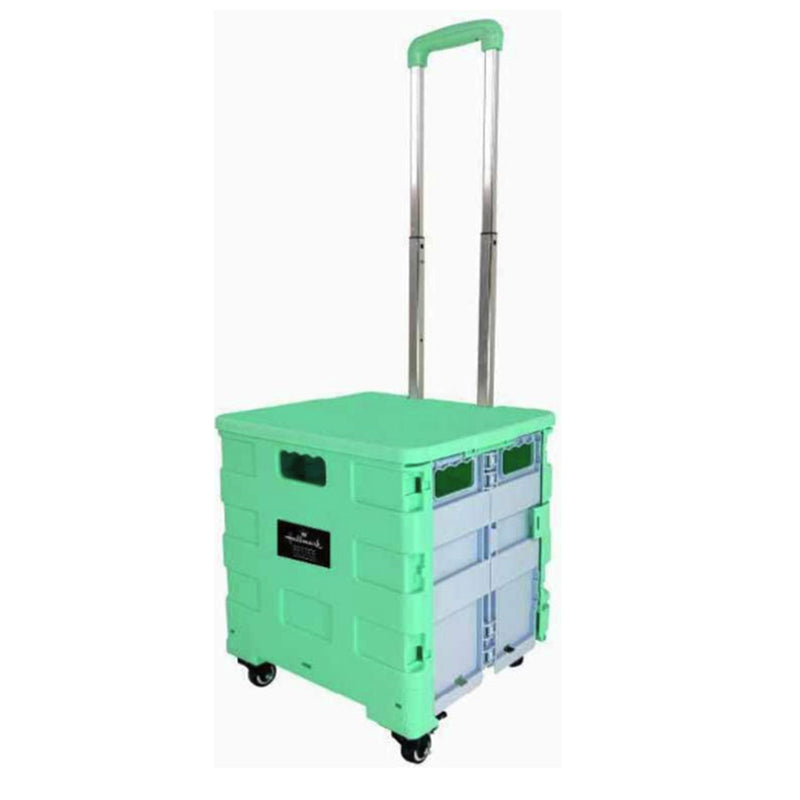 [T] Hallmark 4 Wheels Foldable Trolley (green)-HM876