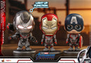 [T] Hot Toys Iron Man, Captain America, War Machine Cosbaby Bobble-Head Collectible Set