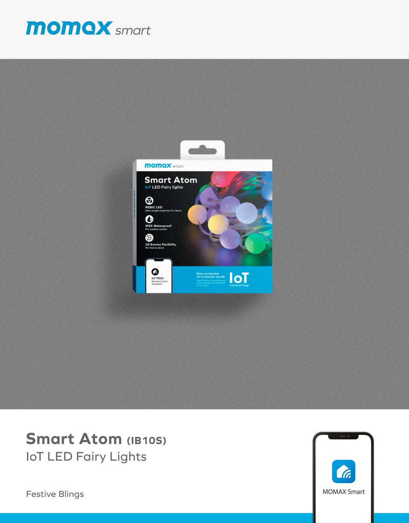 Smart D 雪寶Smart Atom IoT 智能幻彩圓球燈串套裝– Shoppy 寬樂買