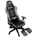 ABKO KOREA OHELLA - AGC21 Grey+Black Premium Gaming Chair Designed For Your Comfort with Footrest
